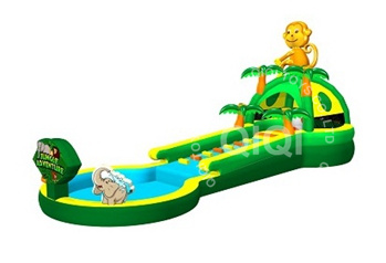 inflatable playzone jungle water slide